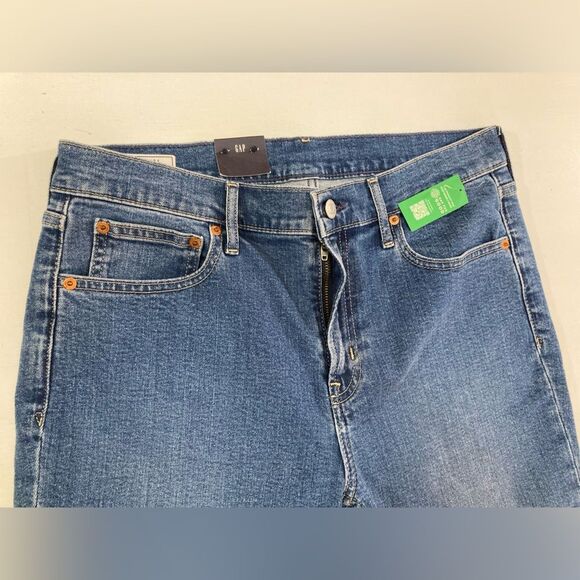 Gap Jeans Women’s 12 Short Blue Denim Mid Rise Slim Fit Raw Hem Vintage Style - Picture 4 of 13